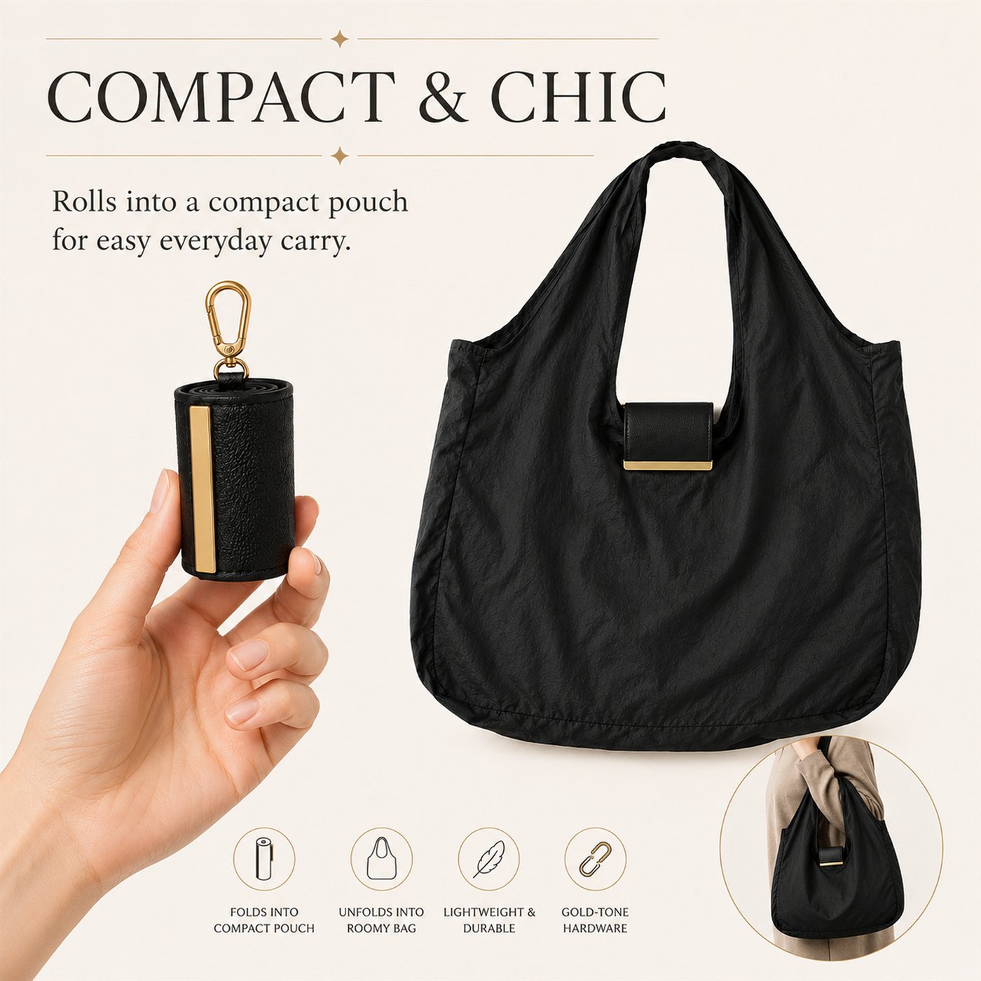 PocketTote™ — Unfold It When You Need It