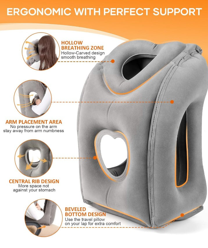 Myblexy AirHug™Inflatable Pillow in a Carry Bag