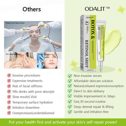 Botox & Retinol Shot - Eraser for Deep Wrinkles, Sagging Jowls & Puffy Eyes