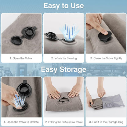 Myblexy AirHug™Inflatable Pillow in a Carry Bag