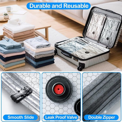 PackMate™ — Cordless Travel Vacuum Storage Compression Bag Set