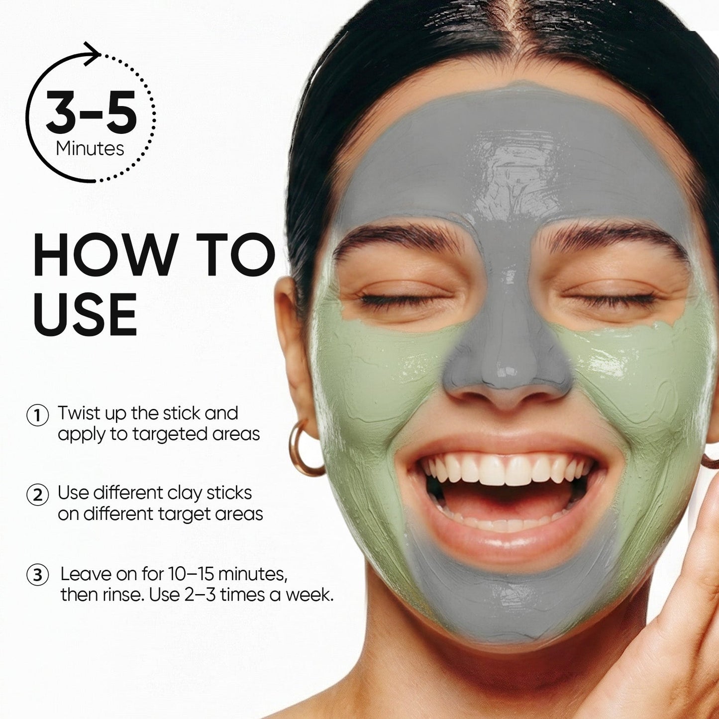 Blackhead Control & Acne Care Deep Cleansing Clay Stick ( Duo Set 2pcs )