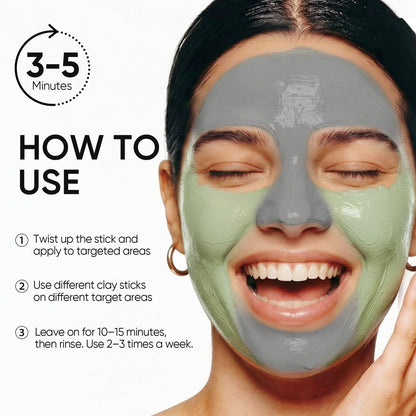 Blackhead Control & Acne Care Deep Cleansing Clay Stick ( Duo Set 2pcs )