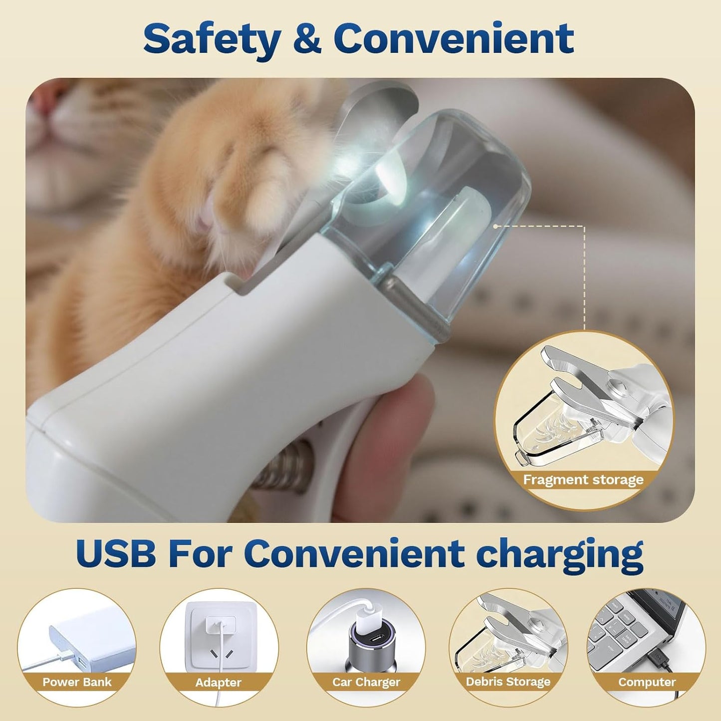 Multifunctional Pet Nail Clipper & Grinder