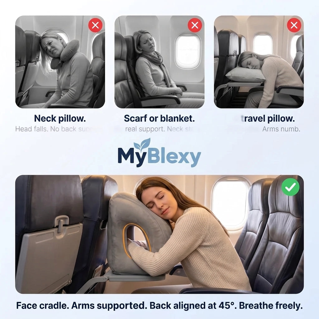 Myblexy AirHug™Inflatable Pillow in a Carry Bag