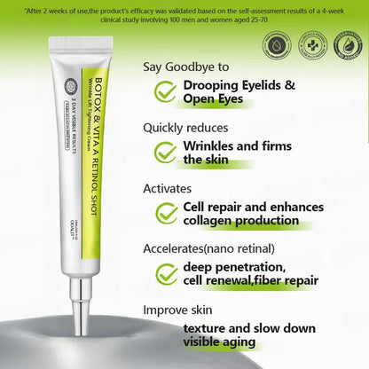 Botox & Retinol Shot - Eraser for Deep Wrinkles, Sagging Jowls & Puffy Eyes