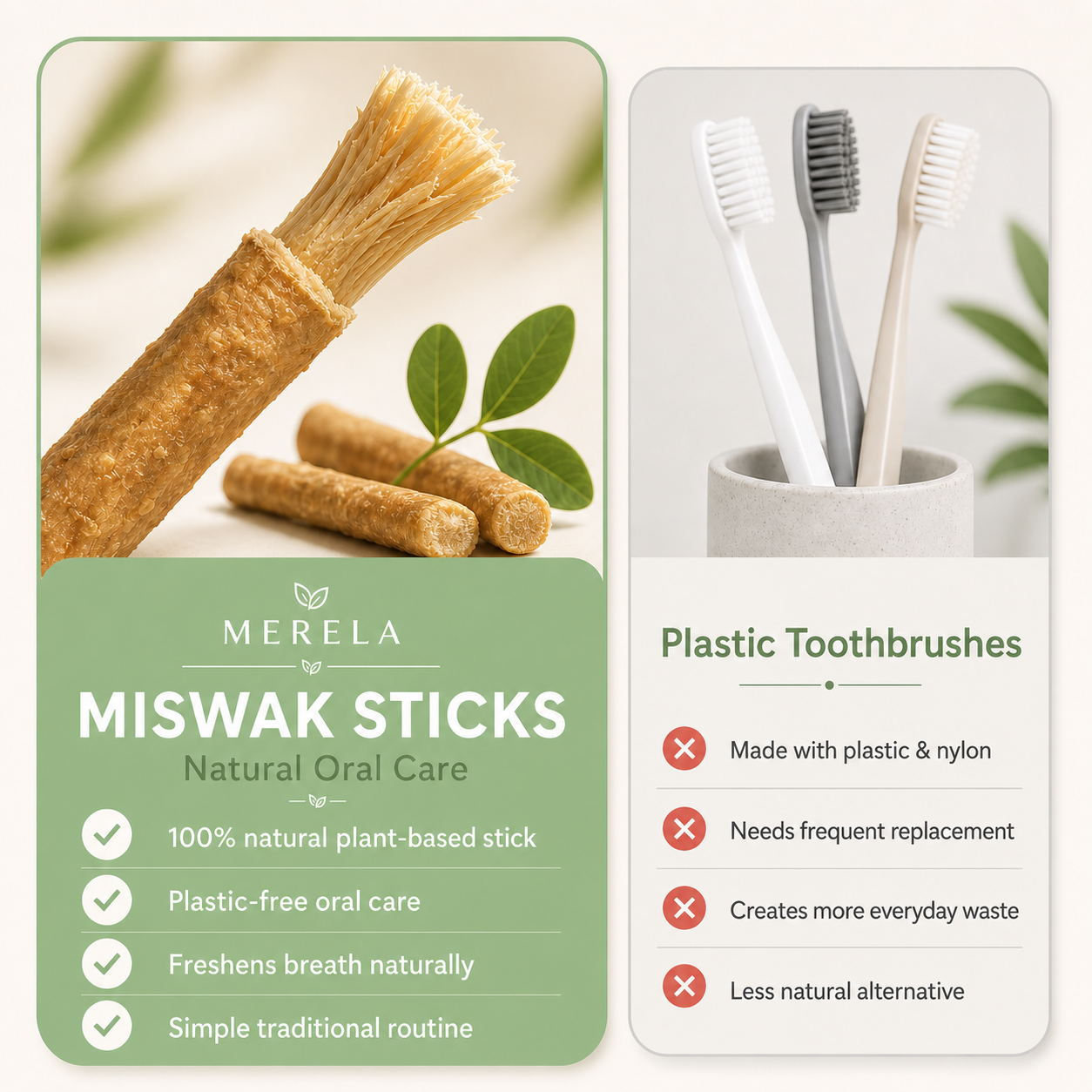 Natural Miswak Sticks | Fresh Breath & Healthy Smile