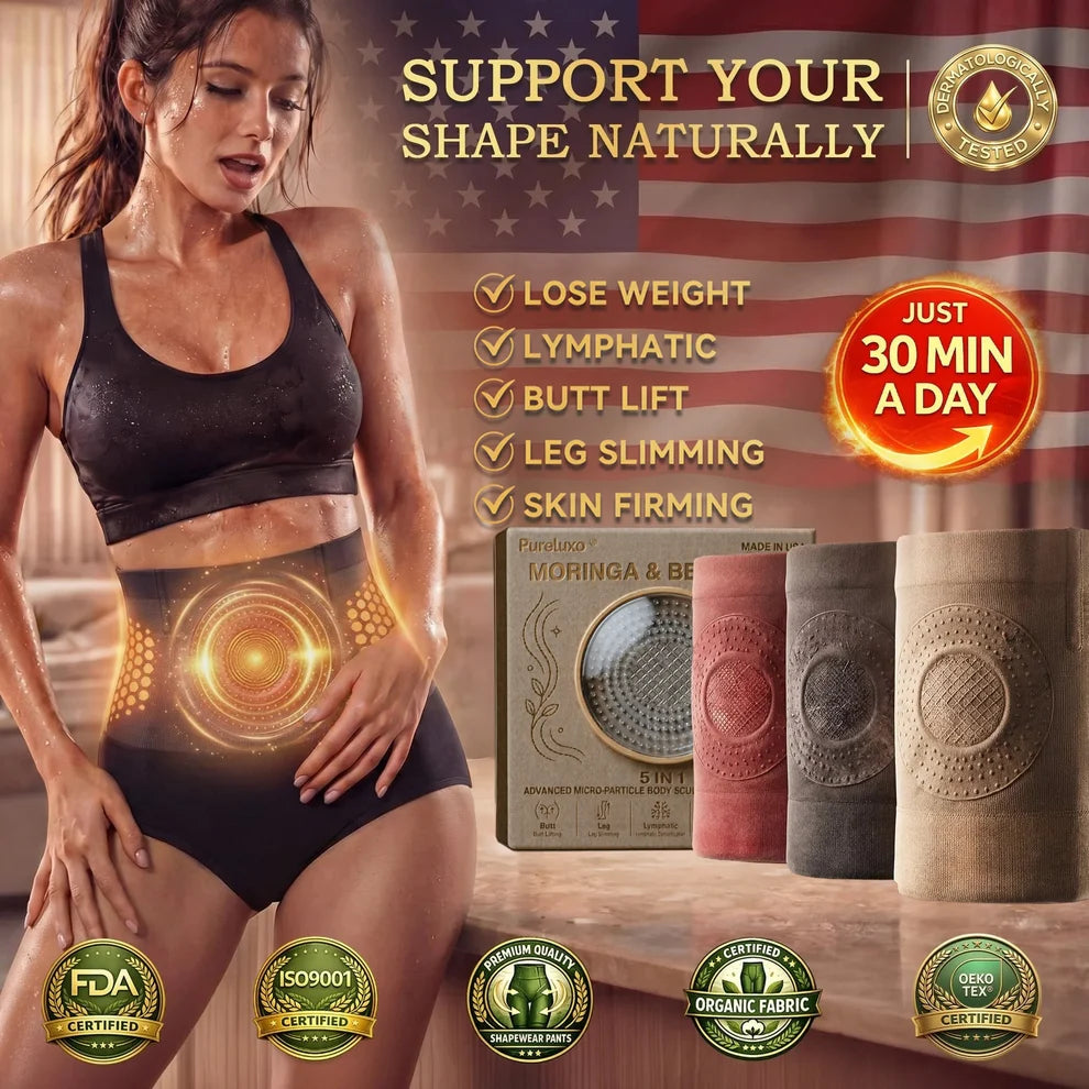 2026 Moringa & Berberine 4-in-1 Micro-Particle Sculpting Shorts, High Waisted Tummy Control Shorts Shapewear