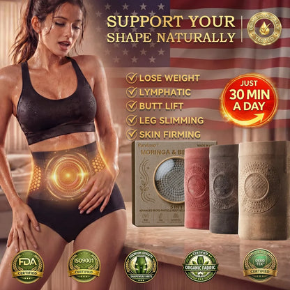 2026 Moringa & Berberine 4-in-1 Micro-Particle Sculpting Shorts, High Waisted Tummy Control Shorts Shapewear