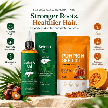 Batana oil +  Pumpkin Oil Tablets