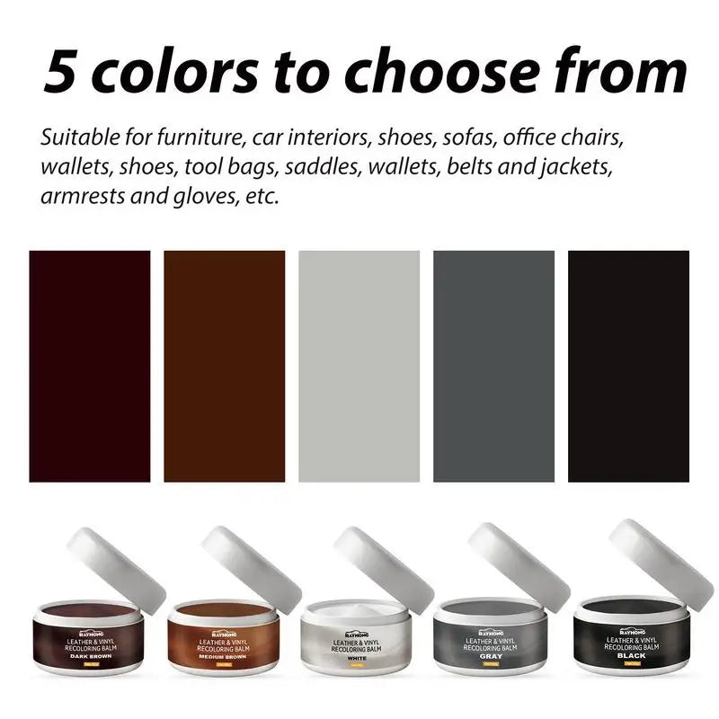 Leather & Vinyl Recoloring Balm — Fix Cracks, Tears & Scratches in Minutes