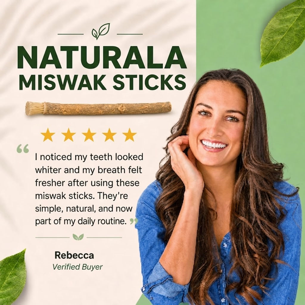 Natural Miswak Sticks | Fresh Breath & Healthy Smile